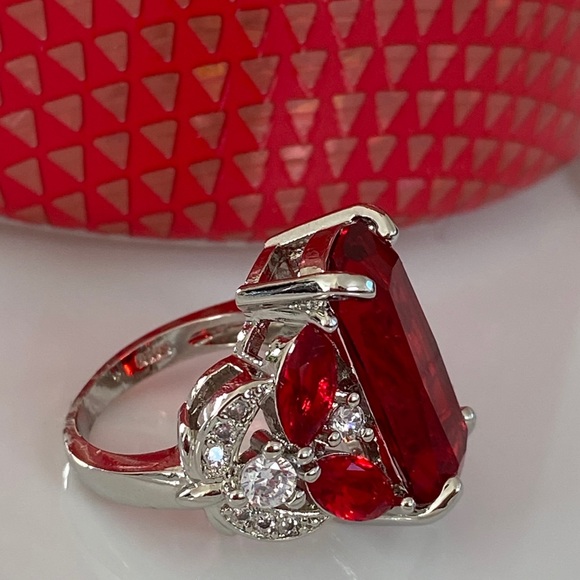 Valentine sale! 925 Sterling silver 6ct CZ - Picture 1 of 5